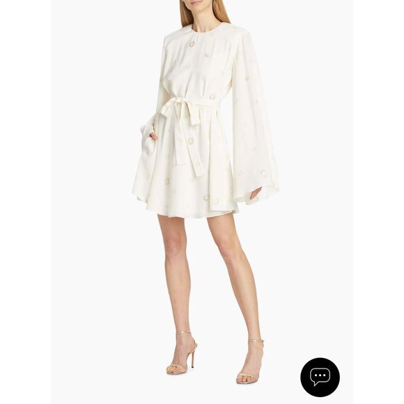 Stella McCartney Metallic Long-Sleeve Minidress US 2 $1850 - Picture 1 of 12